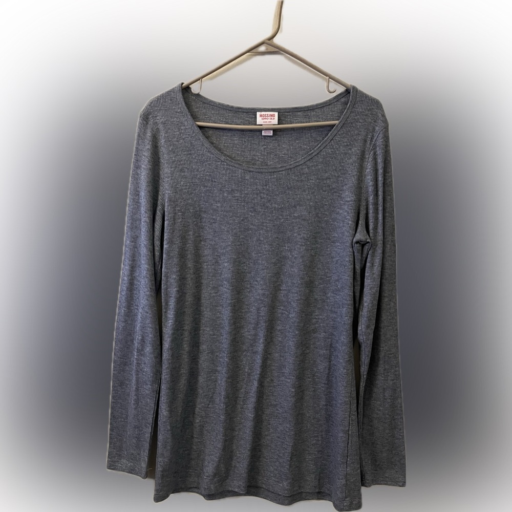 Mossimo Supply Co. Women's Gray Long Sleeve Tee A